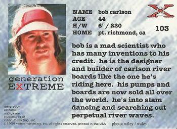 1994 Vision Generation Extreme #103 Bob Carlson Back